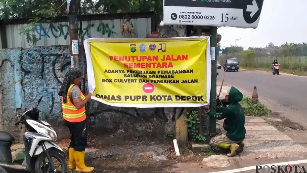 Pengerjaan Drainase hingga Akhir Desember, Pengendara Jalan Lereng Cinere Diminta Siapkan Jalur Alternatif