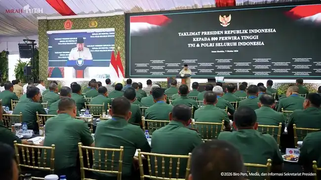 Prabowo Jelaskan Agenda Pengarahan 800 Petinggi TNI-Polri di Istana
