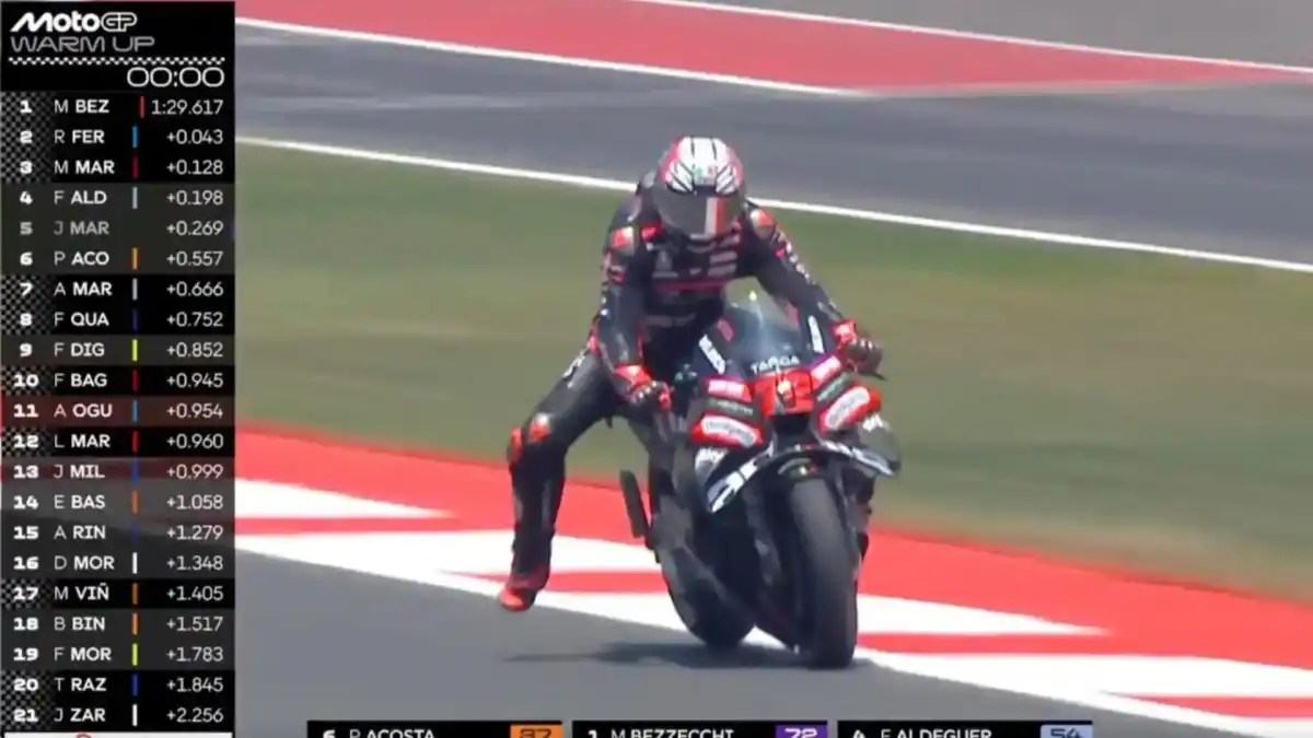 Bezzecchi Menjadi yang Tercepat dalam Warm Up MotoGP Mandalika 2026