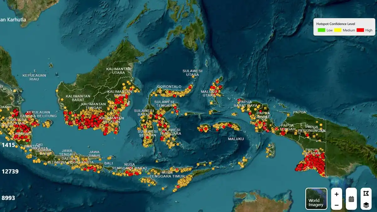 Karhutla Indonesia Belum Mereda, Ribuan Titik Panas Terdeteksi hingga Oktober 2026