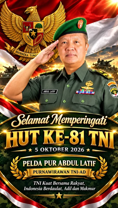 Peringati HUT ke-81 TNI, Pelda Pur Abdul Latif Serukan Pentingnya Persatuan dan Kesatuan Bangsa