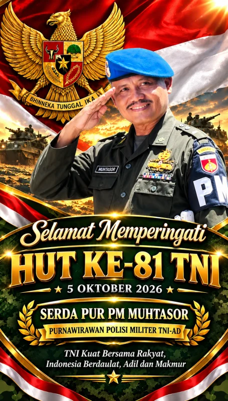 HUT ke-81 TNI, Serda Pur PM Muhtasor Titip Pesan: Tetap Kuat Bersama Rakyat