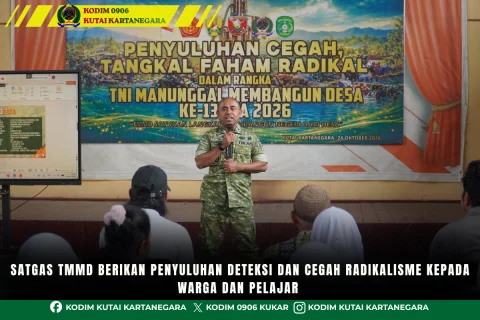 Satgas TMMD Berikan Penyuluhan Deteksi Dan Cegah Radikalisme Kepada Warga Dan Pelajar