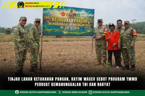 Tinjau Lahan Ketahanan Pangan, Katim Wasev Sebut Program TMMD Perkuat Kemanunggalan TNI dan Rakyat